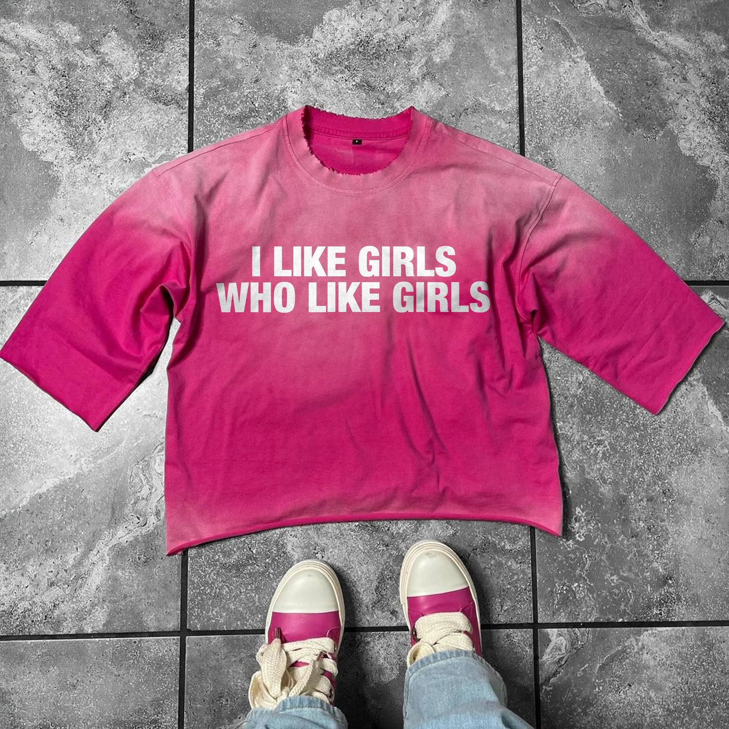 I Like Girls Heavy Tee Pink