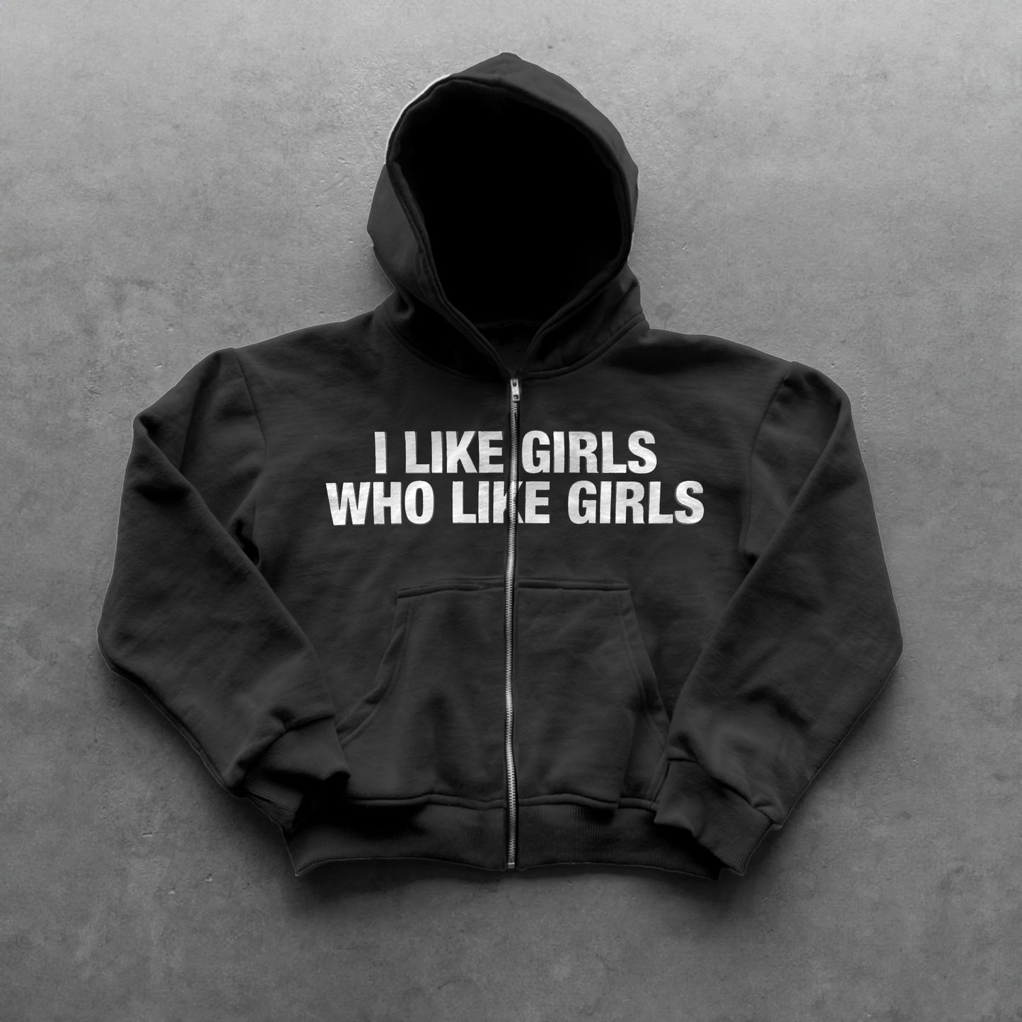 I Like Girls Black Zip
