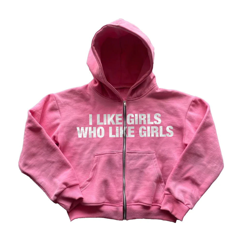 I Like Girls Pink Zip